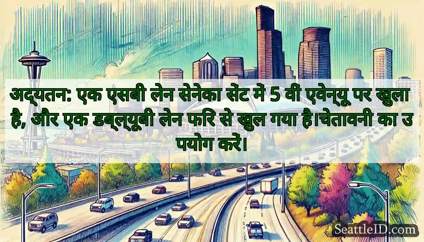 अद्यतन: एक एसबी लेन सेनेका सेंट में 5 वीं एवेन्यू