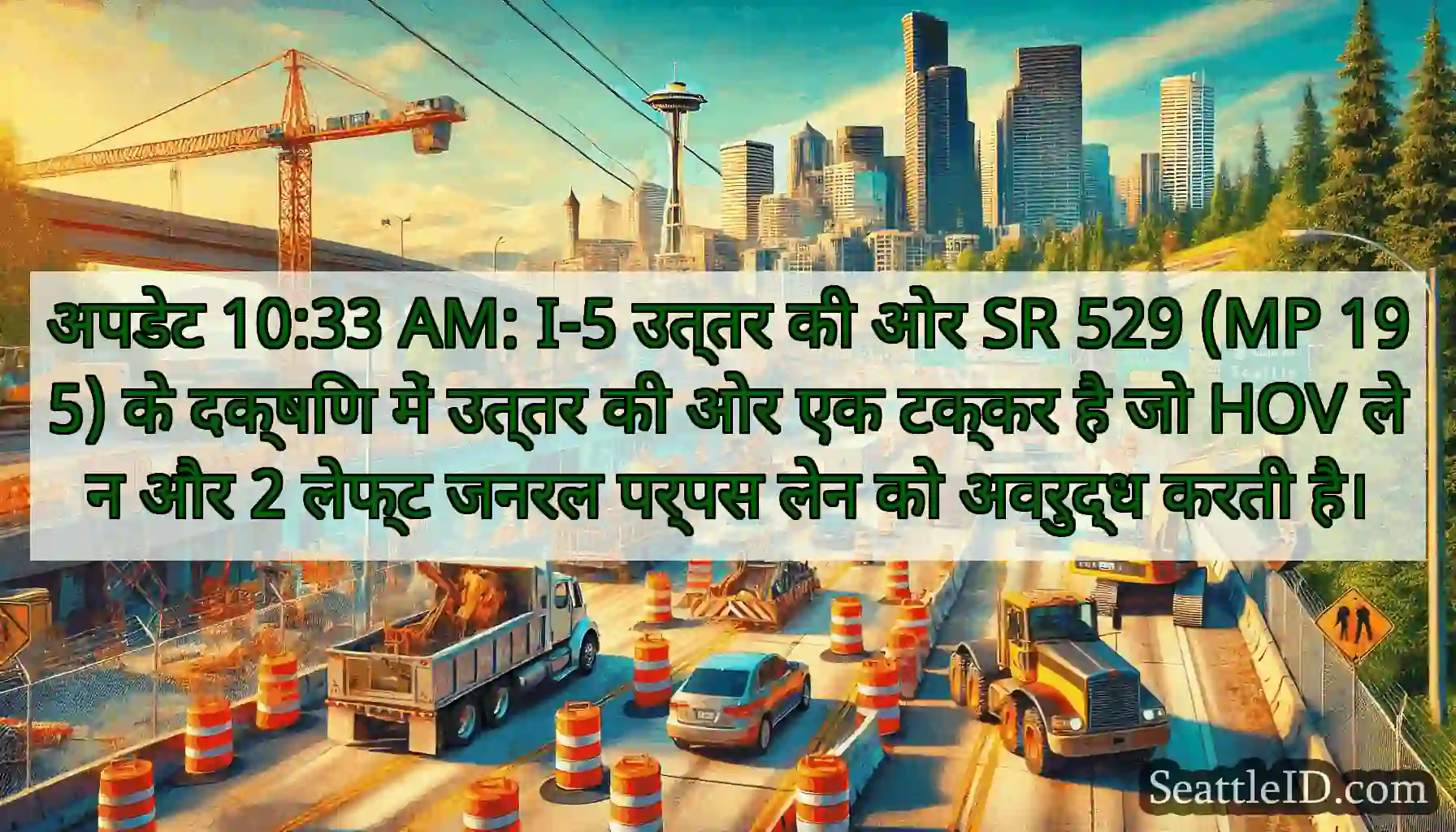 अपडेट 10:33 AM: I-5 उत्तर की ओर SR 529 (MP 195)