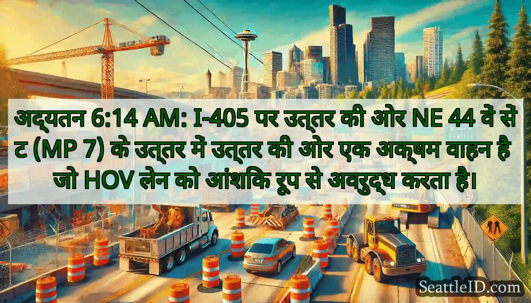 अद्यतन 6:14 AM: I-405 पर उत्तर की ओर NE 44 वें