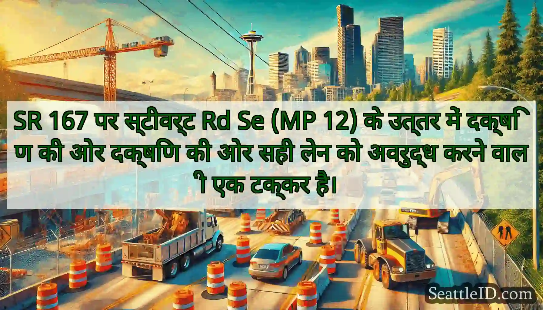 SR 167 पर स्टीवर्ट Rd Se (MP 12) के उत्तर में