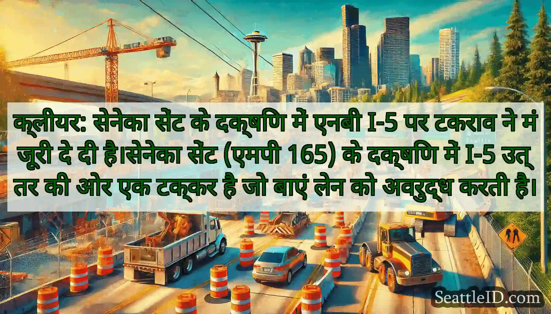क्लीयर: सेनेका सेंट के दक्षिण में एनबी I-5 पर