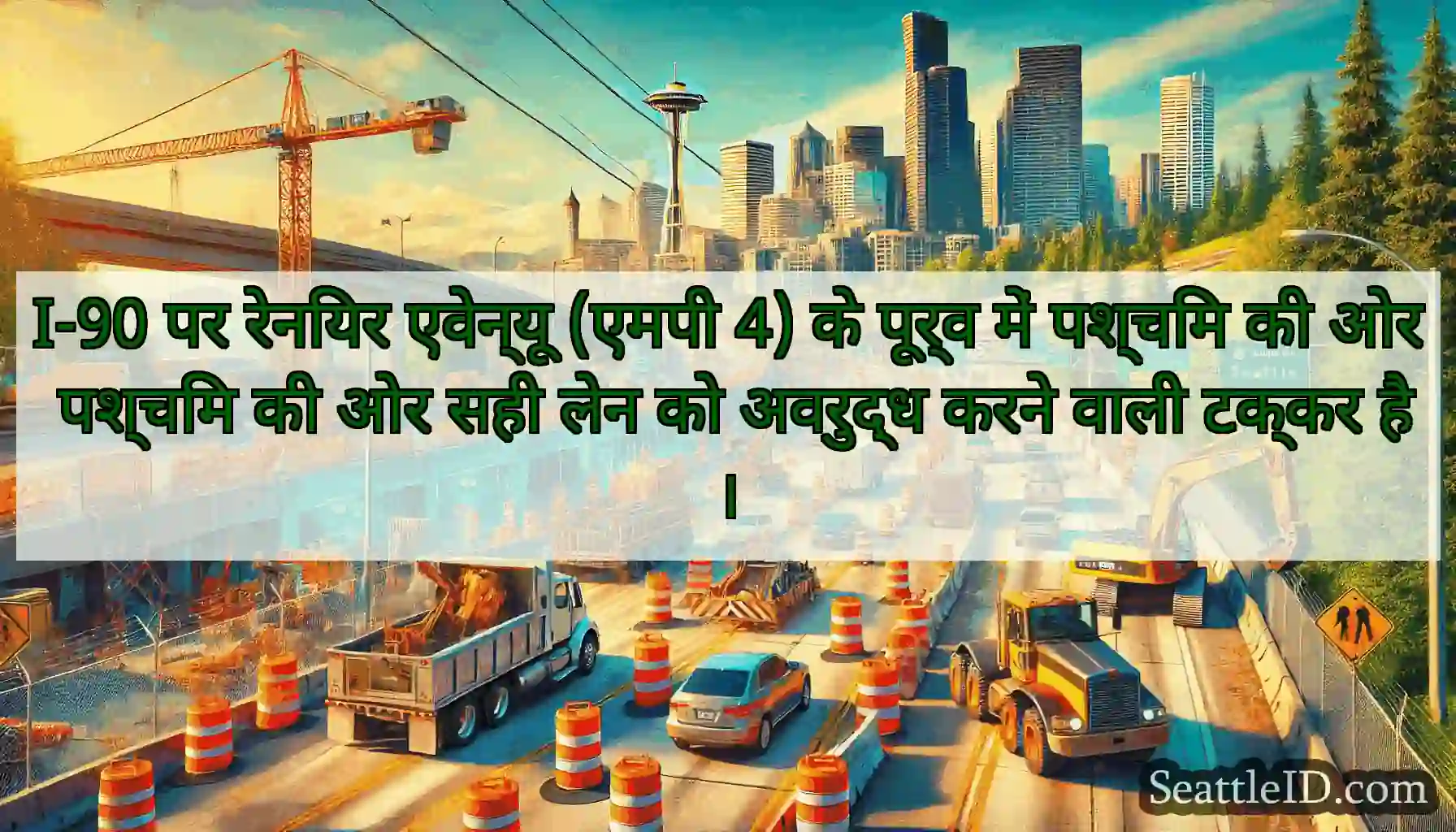I-90 पर रेनियर एवेन्यू (एमपी 4) के पूर्व में