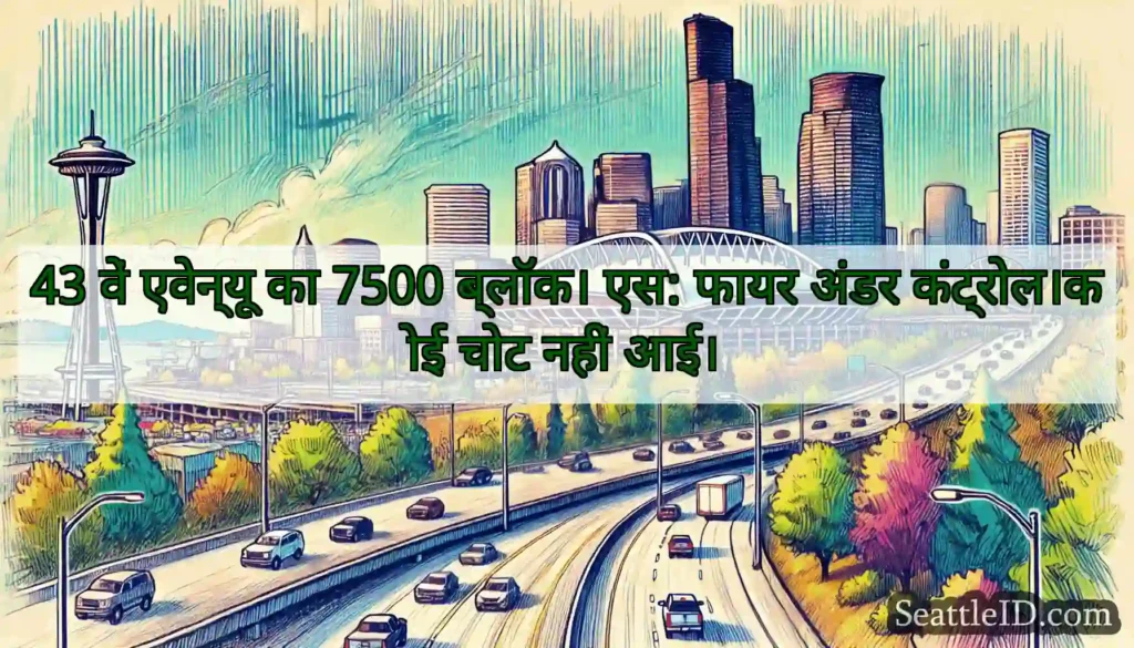 43 वें एवेन्यू का 7500 ब्लॉक। एस: फायर अंडर