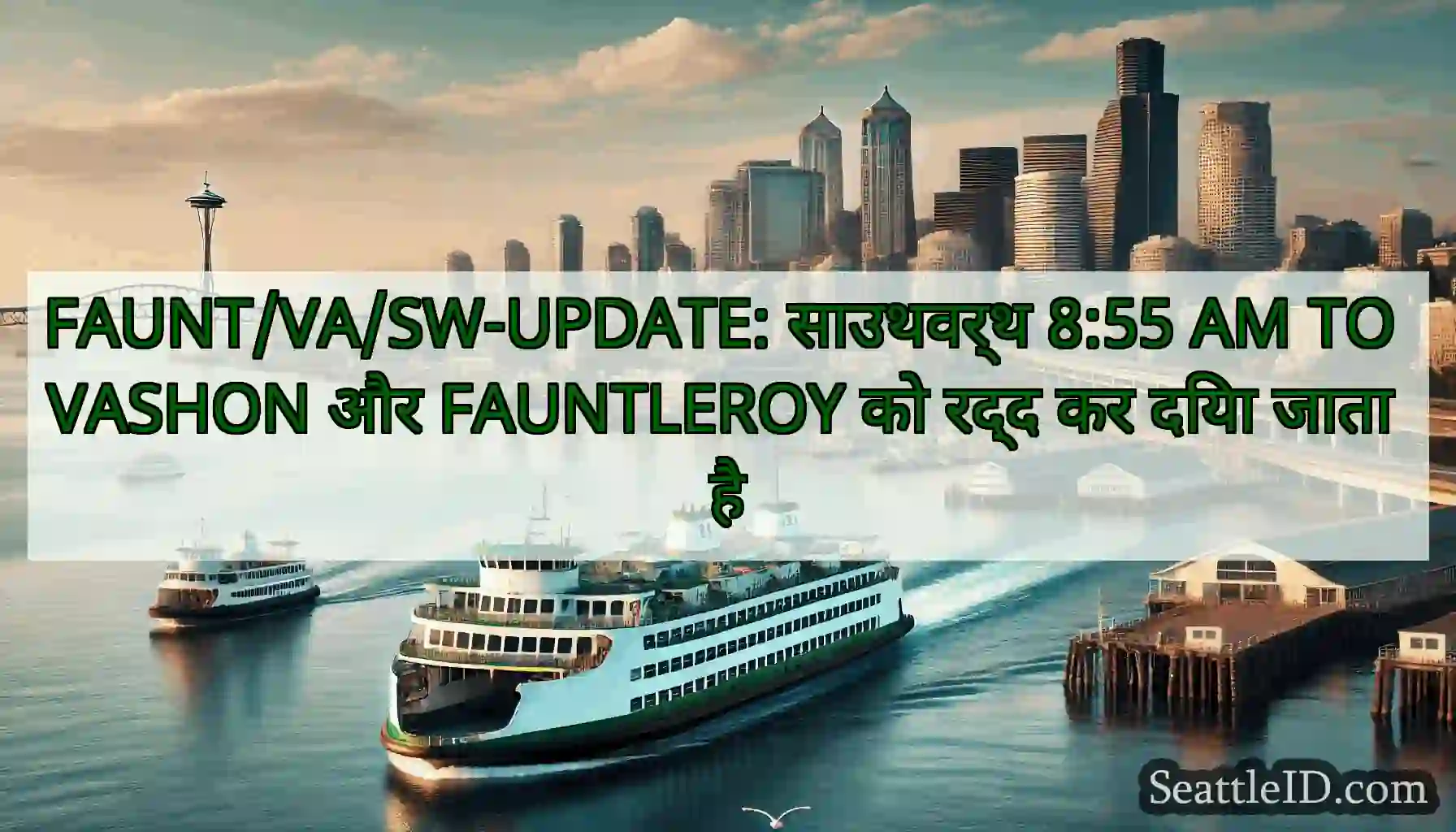 FAUNT/VA/SW-UPDATE: साउथवर्थ 8:55 AM TO VASHON और