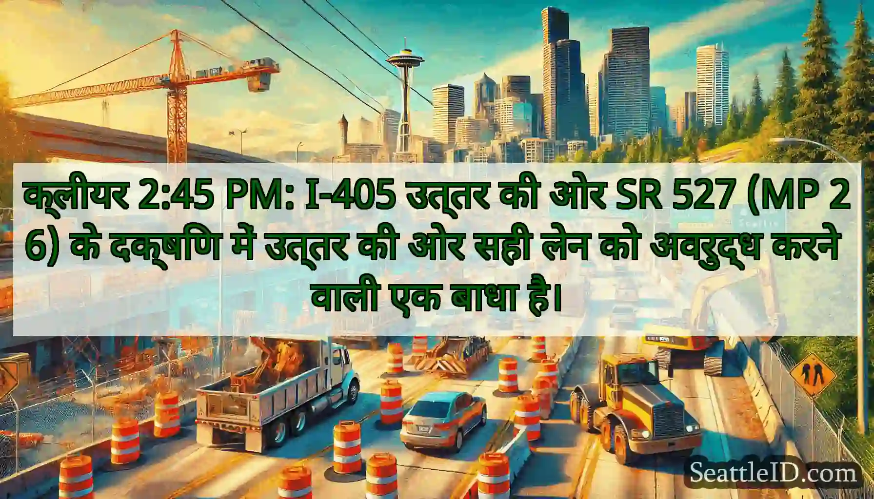 क्लीयर 2:45 PM: I-405 उत्तर की ओर SR 527 (MP 26)