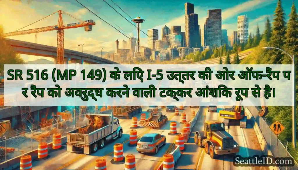 SR 516 (MP 149) के लिए I-5 उत्तर की ओर ऑफ-रैंप पर