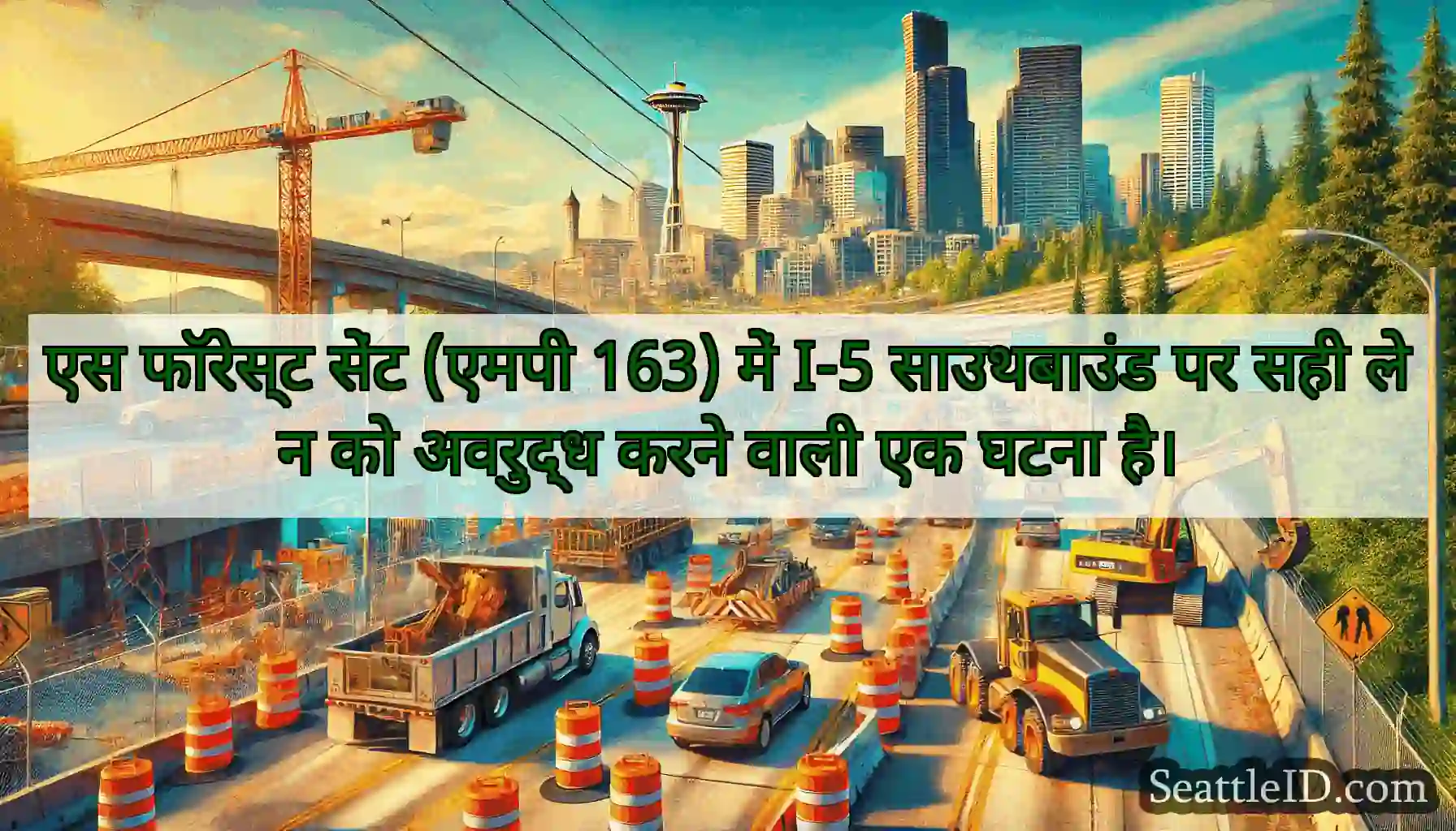 एस फॉरेस्ट सेंट (एमपी 163) में I-5 साउथबाउंड पर