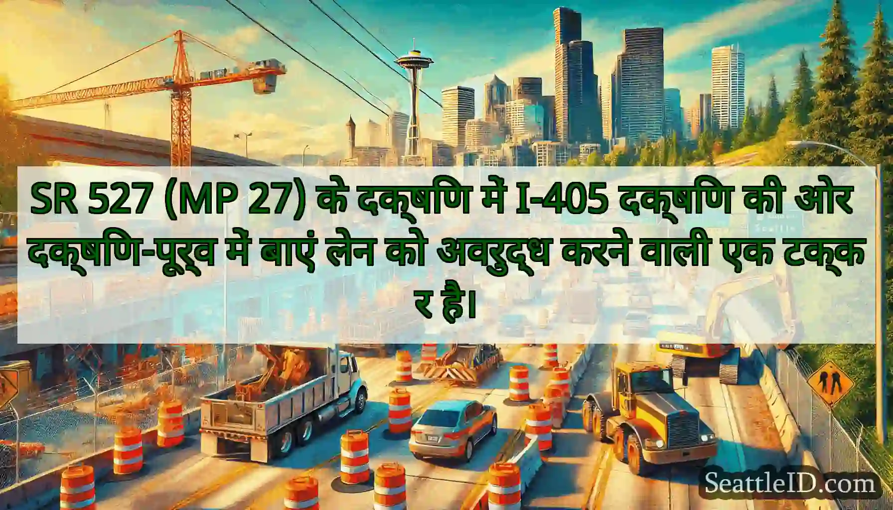 SR 527 (MP 27) के दक्षिण में I-405 दक्षिण की ओर