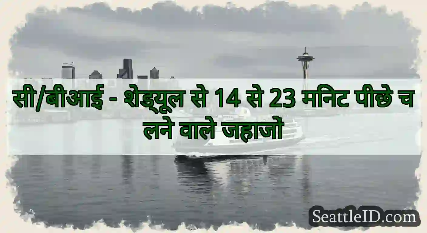 सी/बीआई - शेड्यूल से 14 से 23 मिनट पीछे चलने वाले