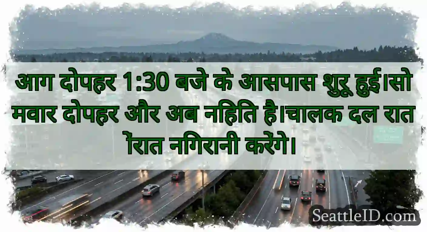 आग दोपहर 1:30 बजे के आसपास शुरू हुई।सोमवार दोपहर