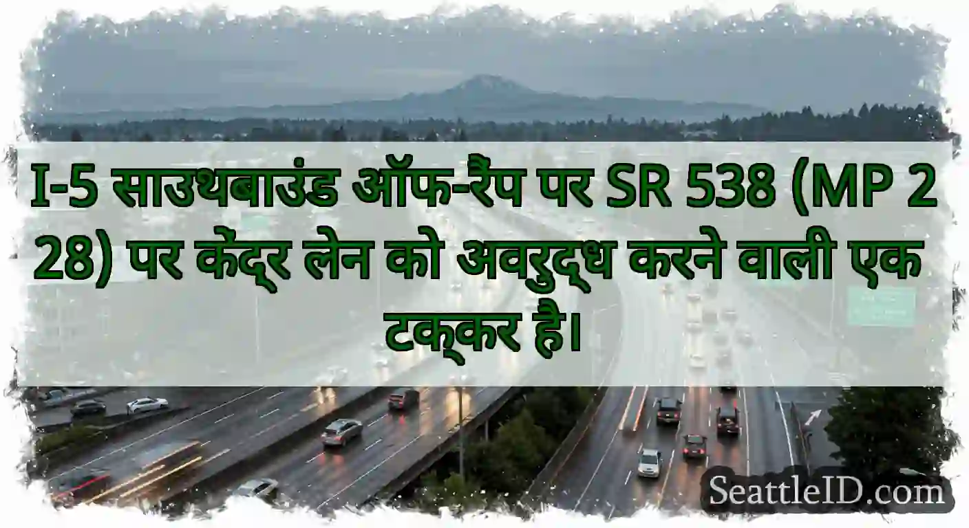 I-5 साउथबाउंड ऑफ-रैंप पर SR 538 (MP 228) पर