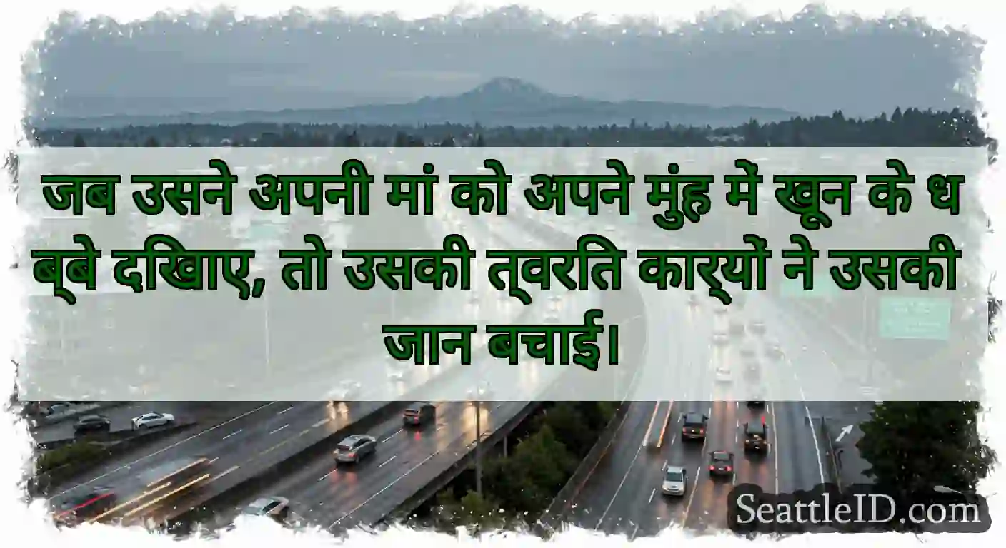 जब उसने अपनी मां को अपने मुंह में खून के धब्बे