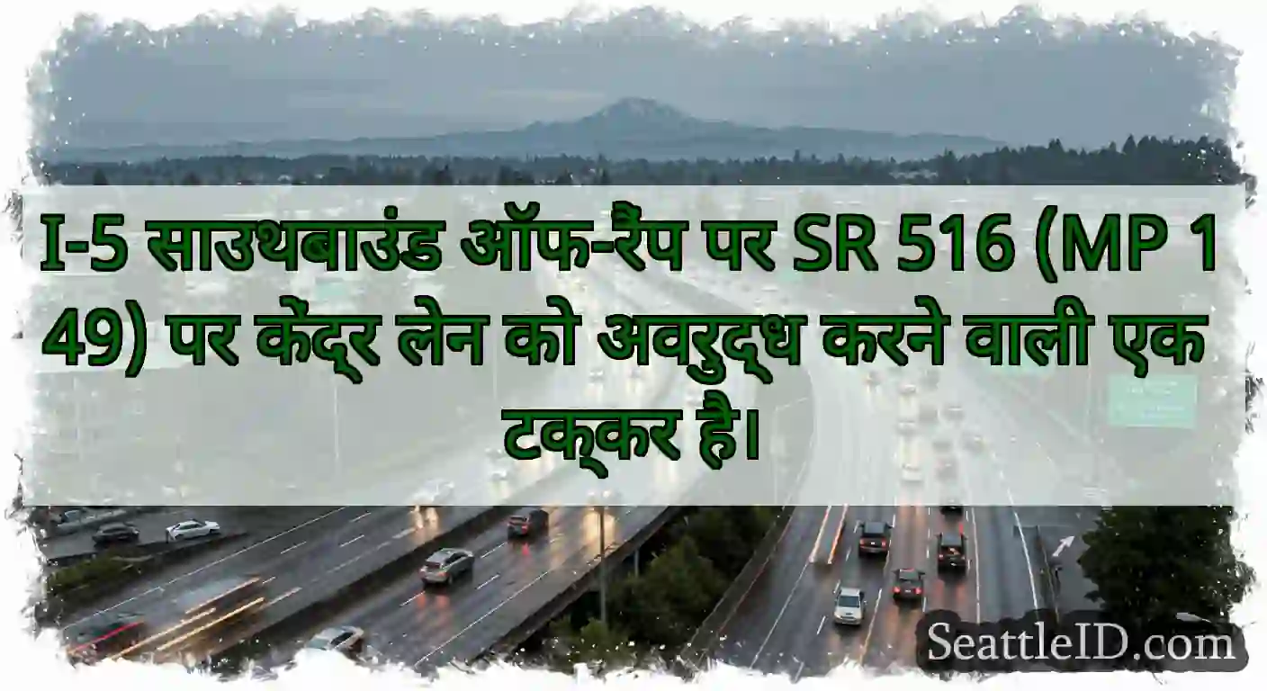 I-5 साउथबाउंड ऑफ-रैंप पर SR 516 (MP 149) पर