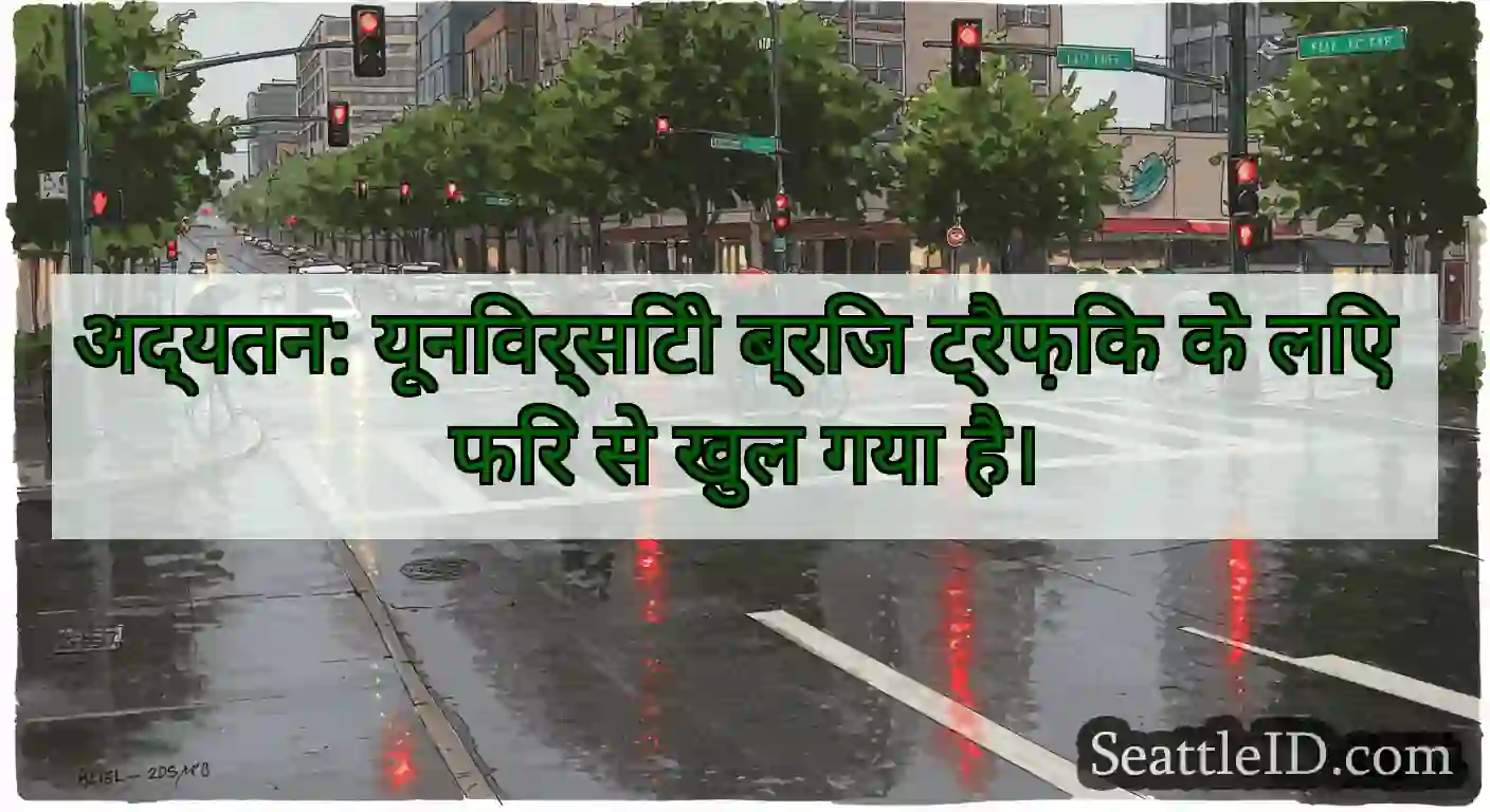 अद्यतन: यूनिवर्सिटी ब्रिज ट्रैफ़िक के लिए फिर से