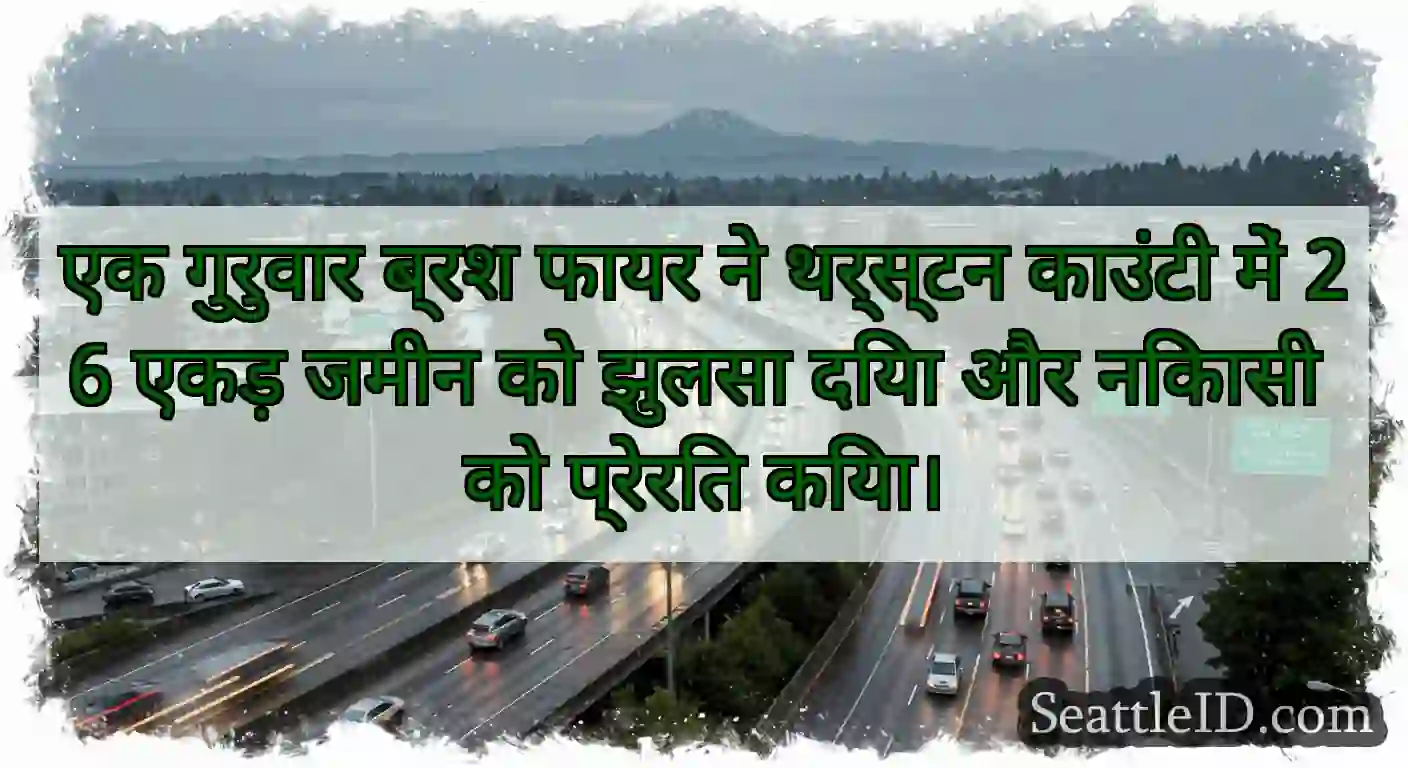 एक गुरुवार ब्रश फायर ने थर्स्टन काउंटी में 26