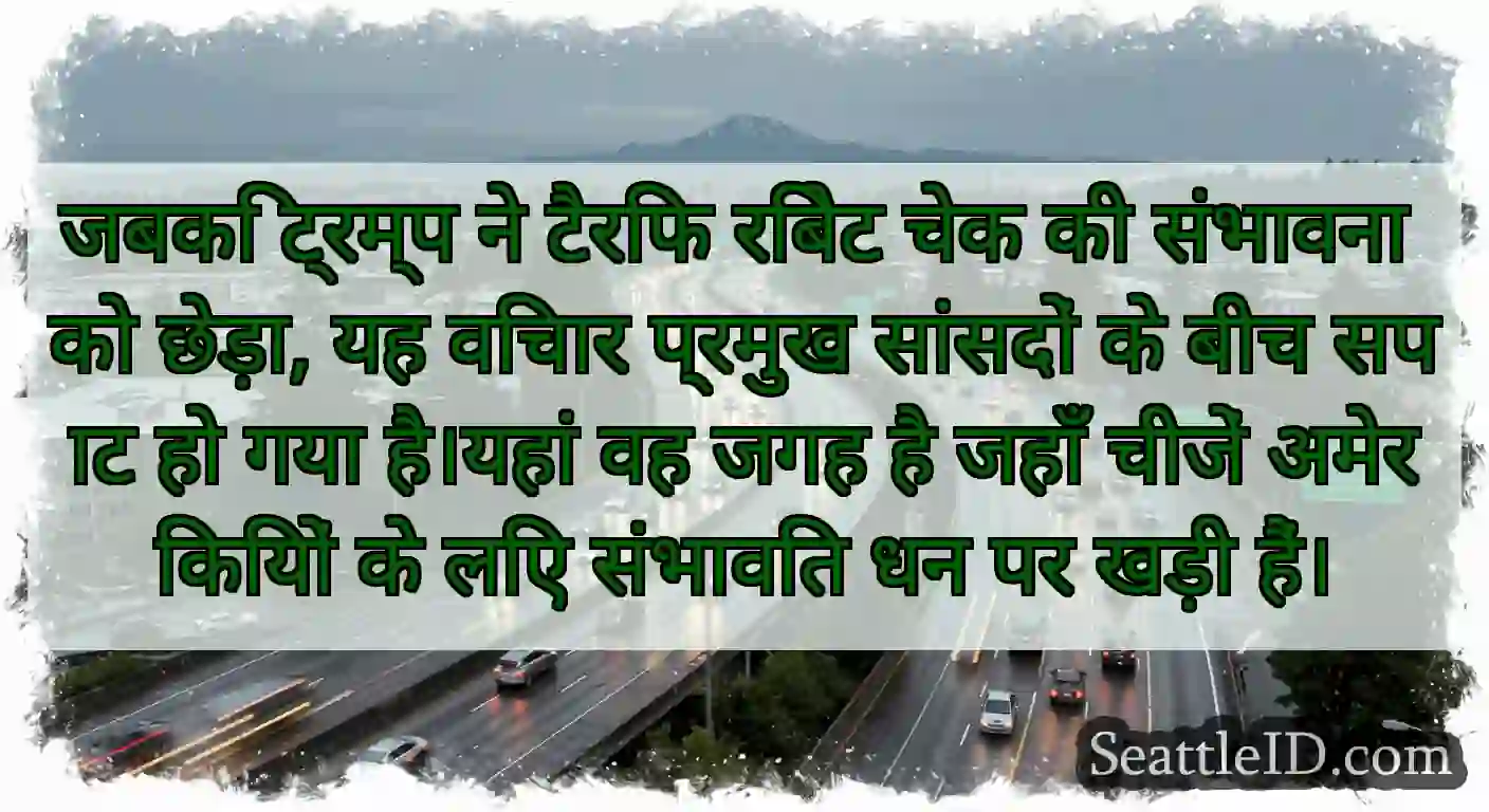 जबकि ट्रम्प ने टैरिफ रिबेट चेक की संभावना को