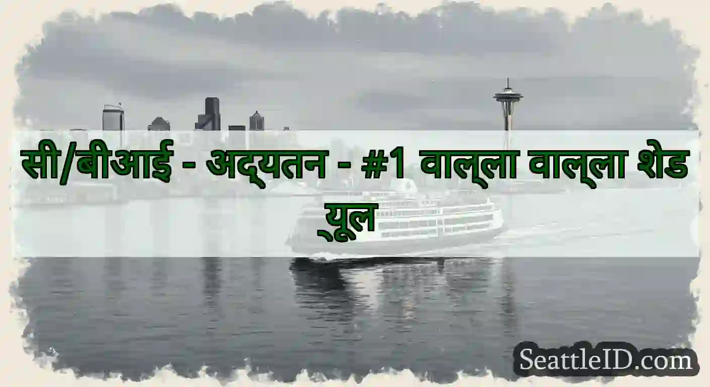 सी/बीआई - अद्यतन - #1 वाल्ला वाल्ला शेड्यूल