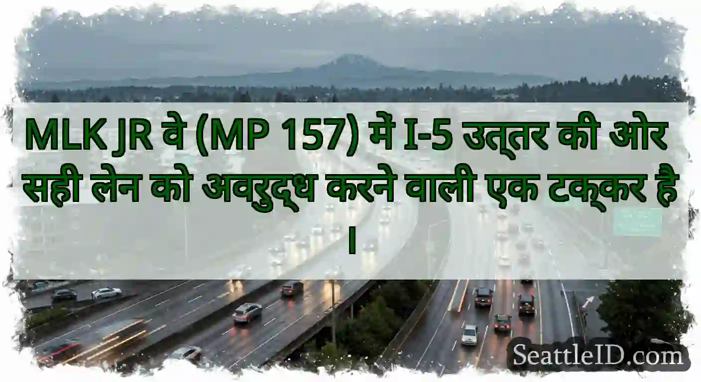 MLK JR वे (MP 157) में I-5 उत्तर की ओर सही लेन को