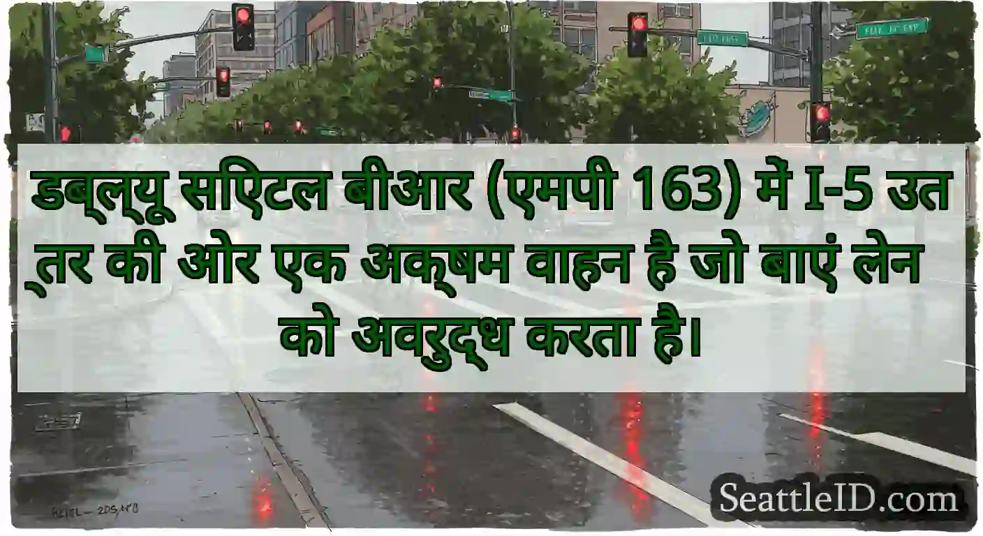 डब्ल्यू सिएटल बीआर (एमपी 163) में I-5 उत्तर की ओर