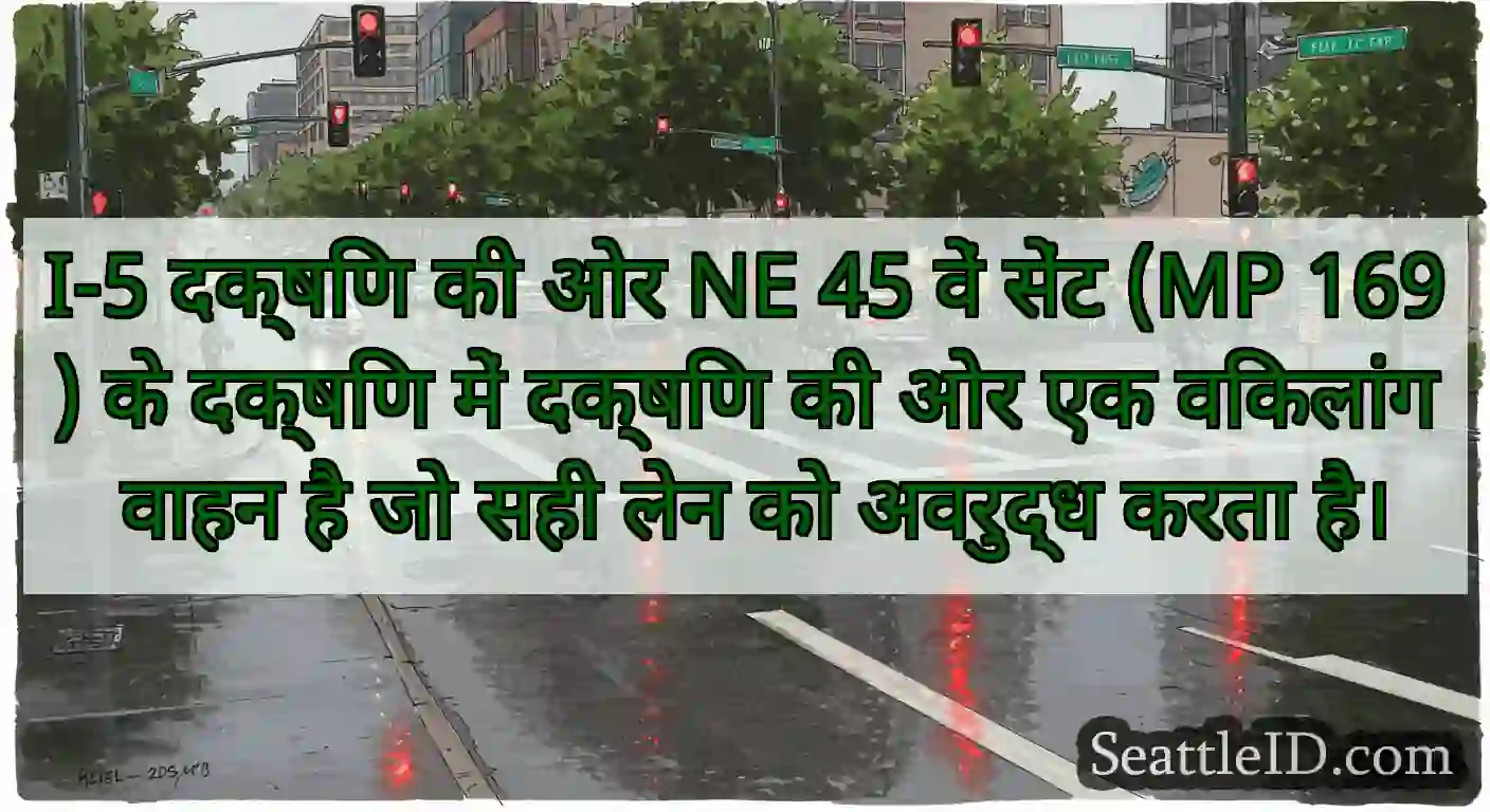 I-5 दक्षिण की ओर NE 45 वें सेंट (MP 169) के