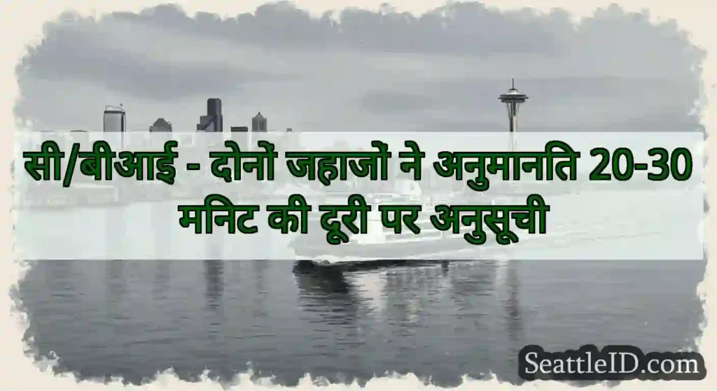 सी/बीआई - दोनों जहाजों ने अनुमानित 20-30 मिनट की