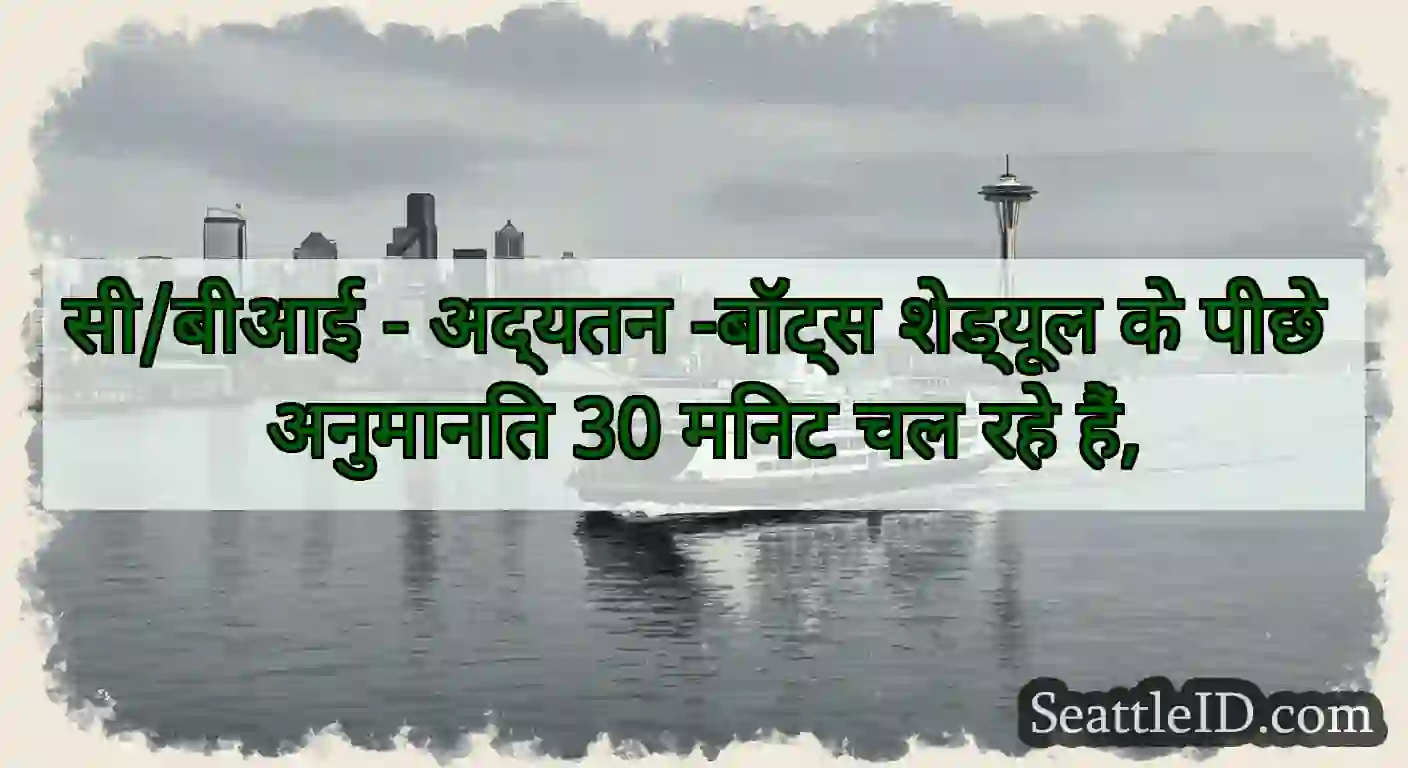 सी/बीआई - अद्यतन -बॉट्स शेड्यूल के पीछे अनुमानित