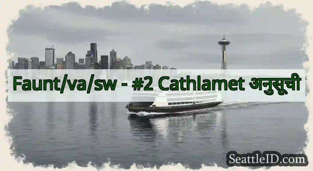 Faunt/va/sw - #2 Cathlamet अनुसूची