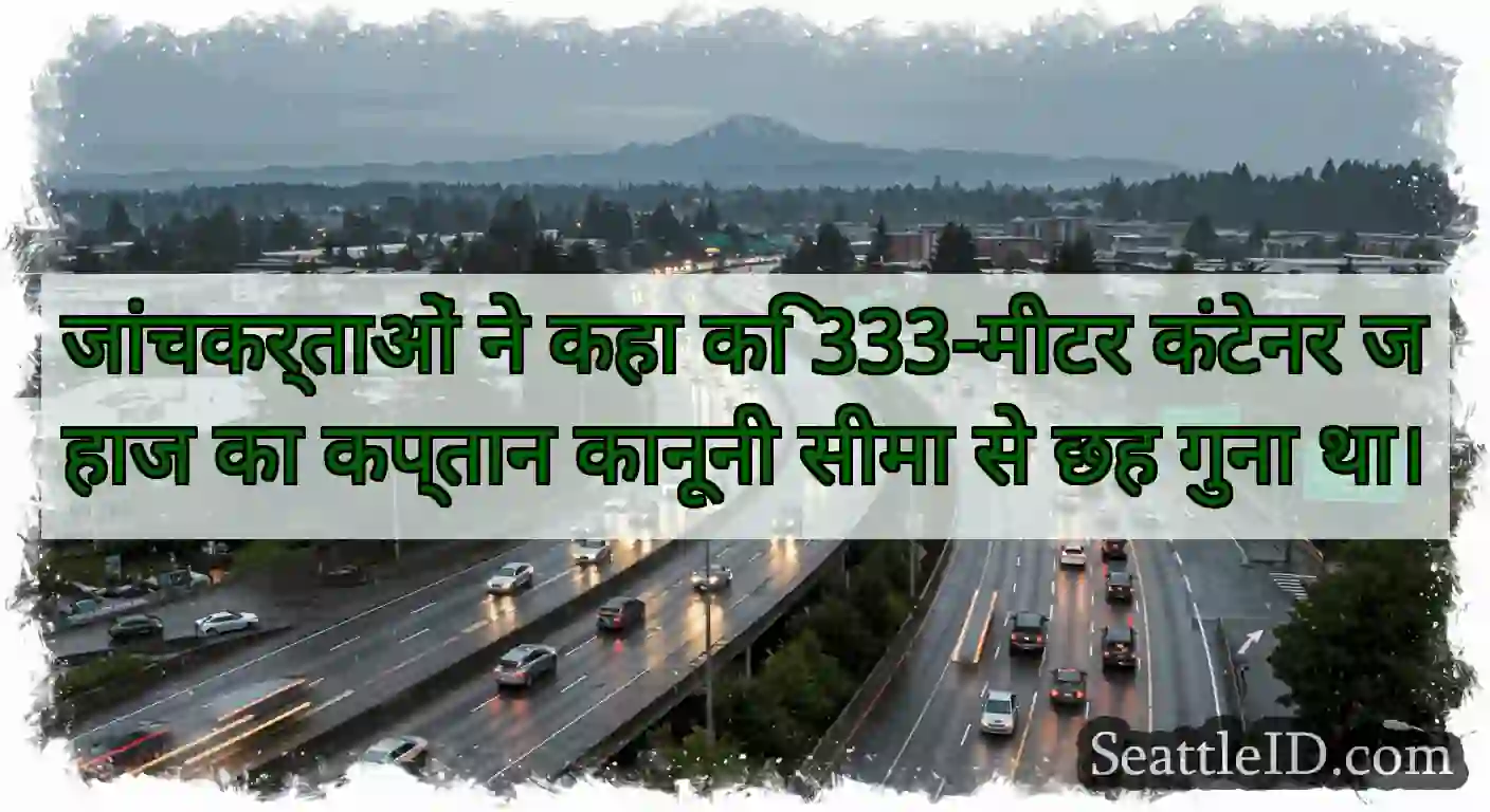 जांचकर्ताओं ने कहा कि 333-मीटर कंटेनर जहाज का