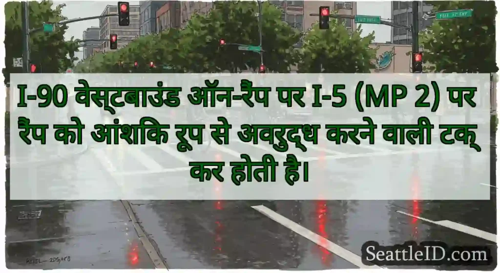 I-90 वेस्टबाउंड ऑन-रैंप पर I-5 (MP 2) पर रैंप को