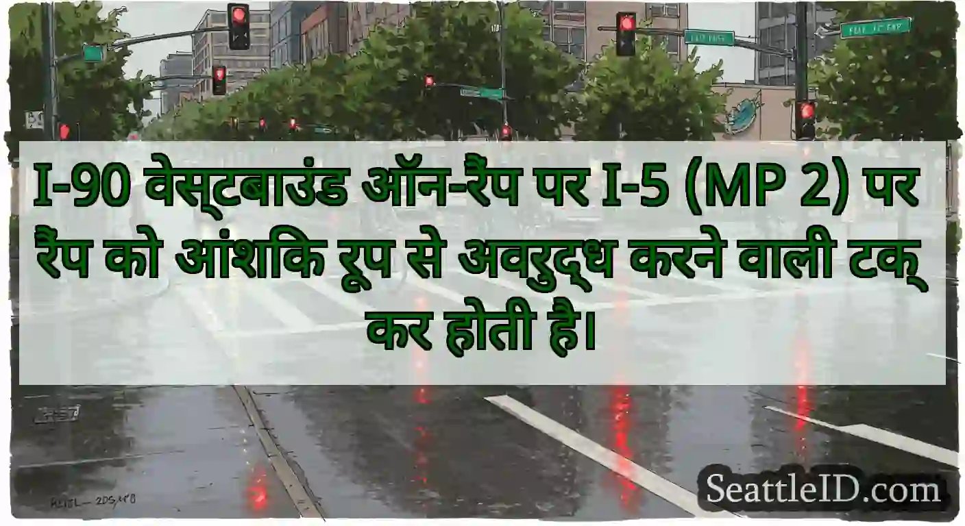 I-90 वेस्टबाउंड ऑन-रैंप पर I-5 (MP 2) पर रैंप को