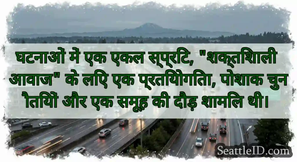 घटनाओं में एक एकल स्प्रिंट, शक्तिशाली आवाज के लिए