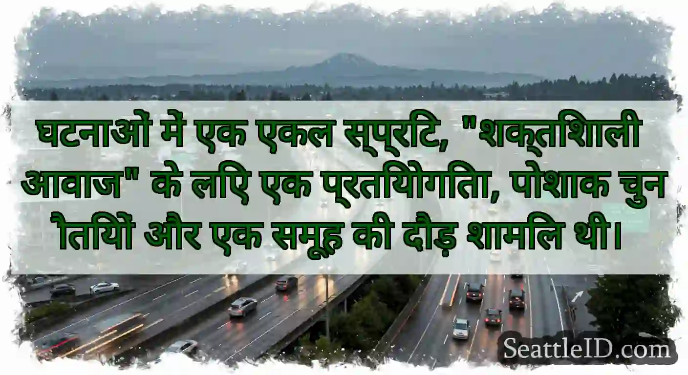 घटनाओं में एक एकल स्प्रिंट, शक्तिशाली आवाज के लिए