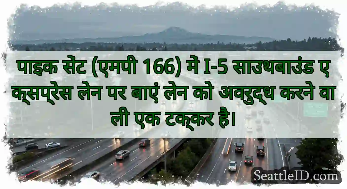 पाइक सेंट (एमपी 166) में I-5 साउथबाउंड एक्सप्रेस
