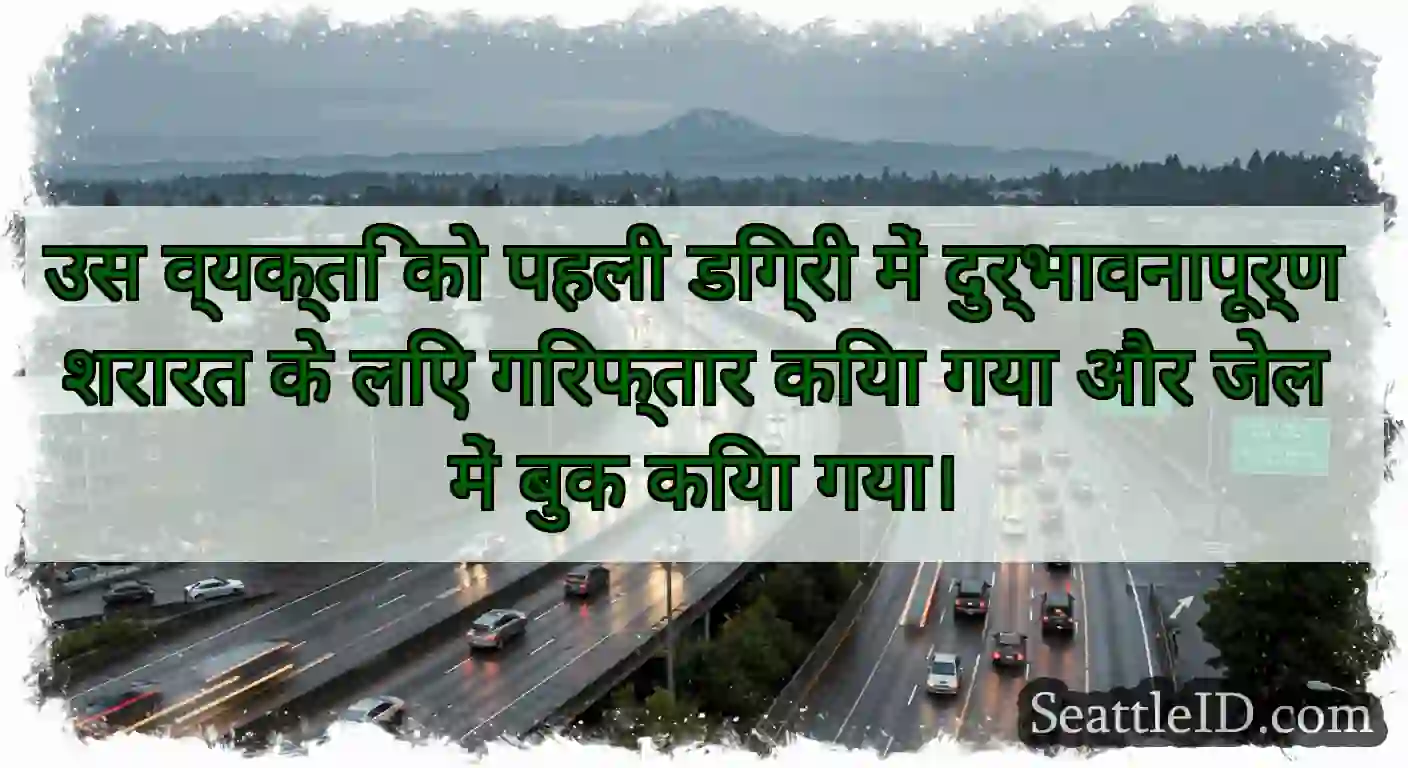 उस व्यक्ति को पहली डिग्री में दुर्भावनापूर्ण