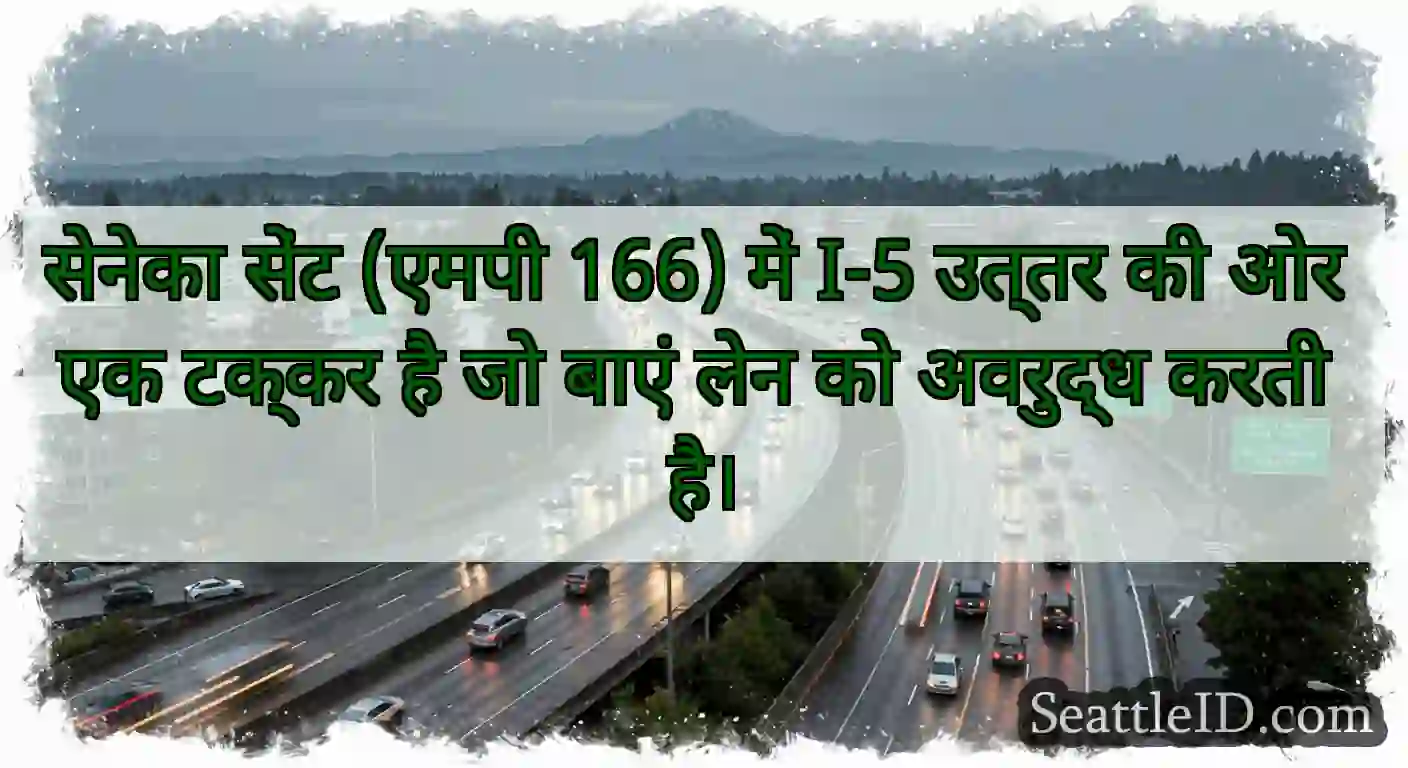 सेनेका सेंट (एमपी 166) में I-5 उत्तर की ओर एक
