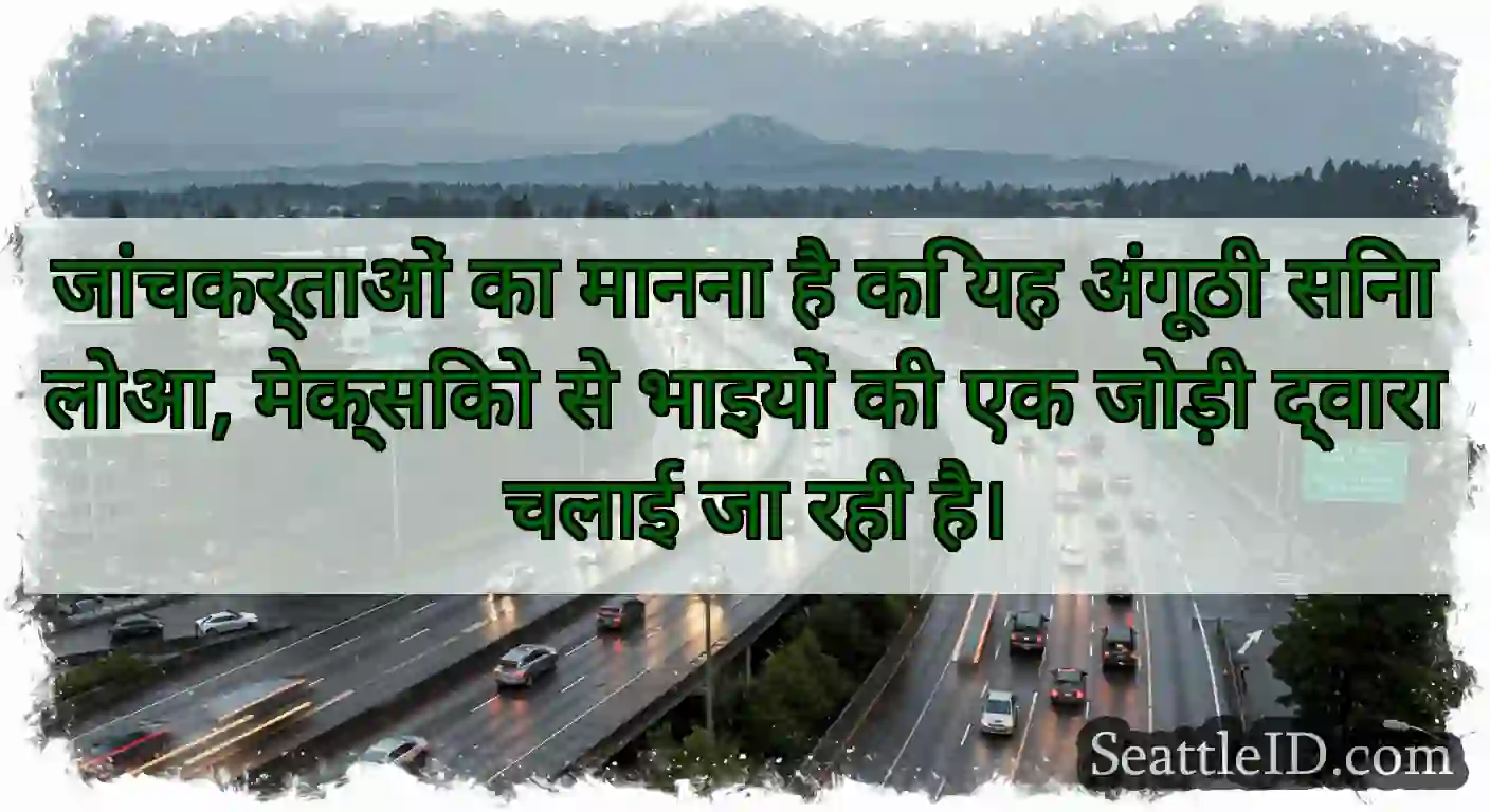 जांचकर्ताओं का मानना ​​है कि यह अंगूठी सिनालोआ,