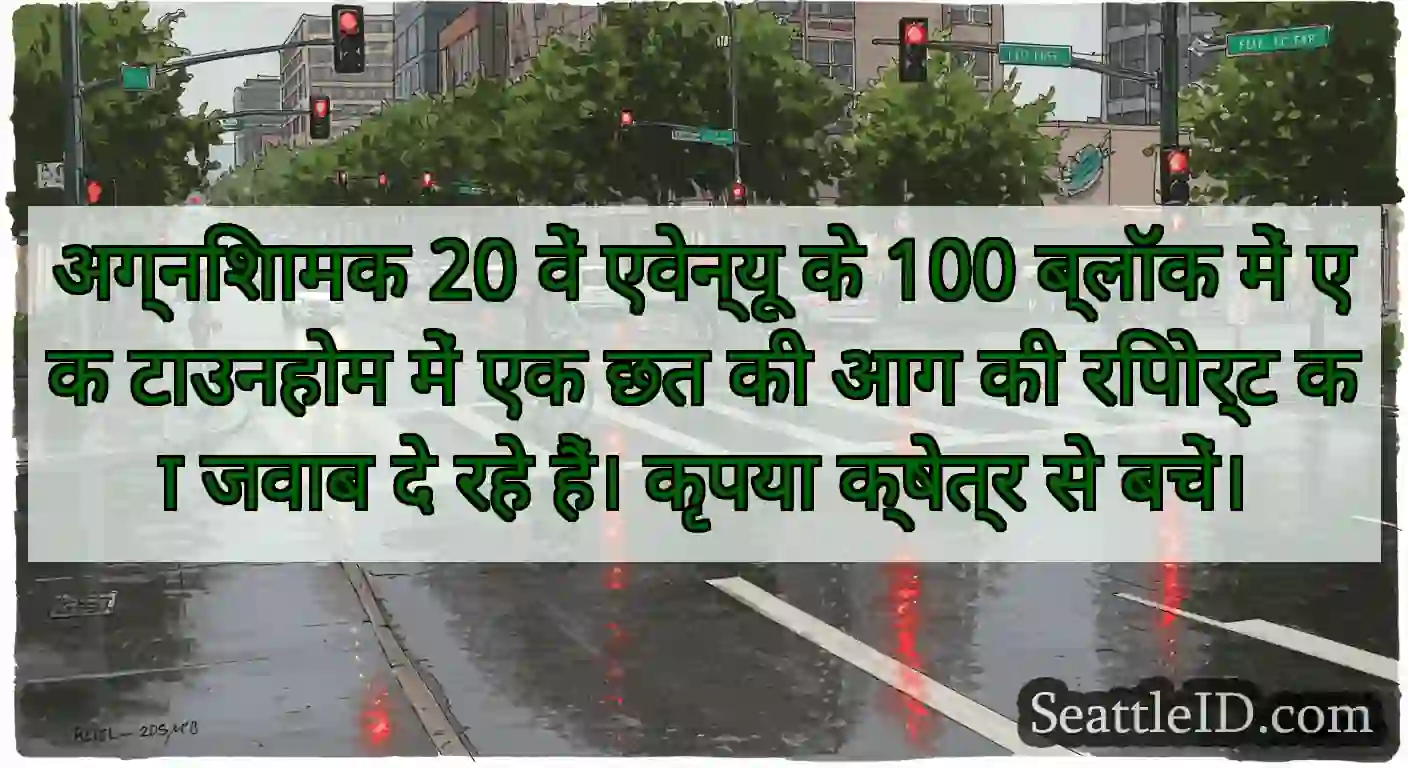 अग्निशामक 20 वें एवेन्यू के 100 ब्लॉक में एक