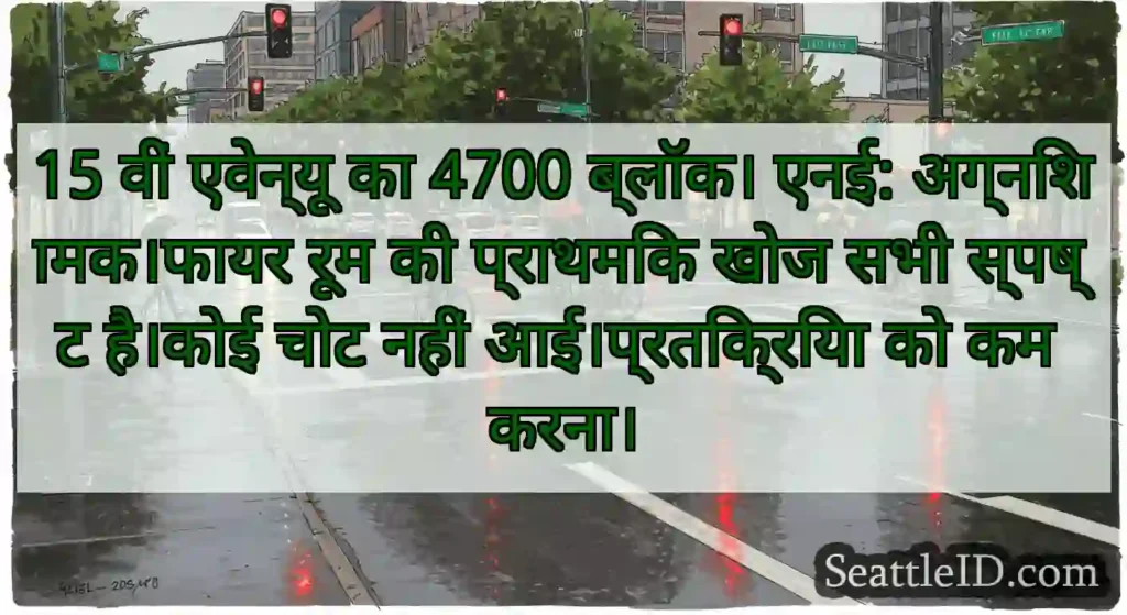15 वीं एवेन्यू का 4700 ब्लॉक। एनई: अग्निशामक।फायर