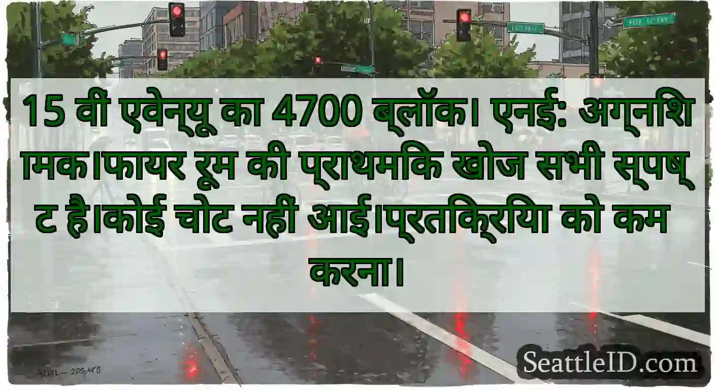 15 वीं एवेन्यू का 4700 ब्लॉक। एनई: अग्निशामक।फायर