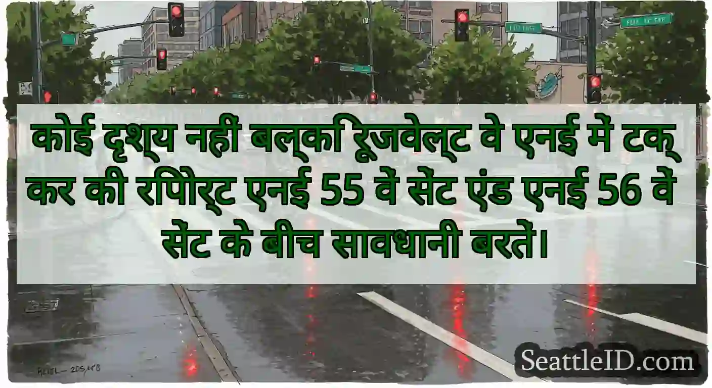 कोई दृश्य नहीं बल्कि रूजवेल्ट वे एनई में टक्कर की