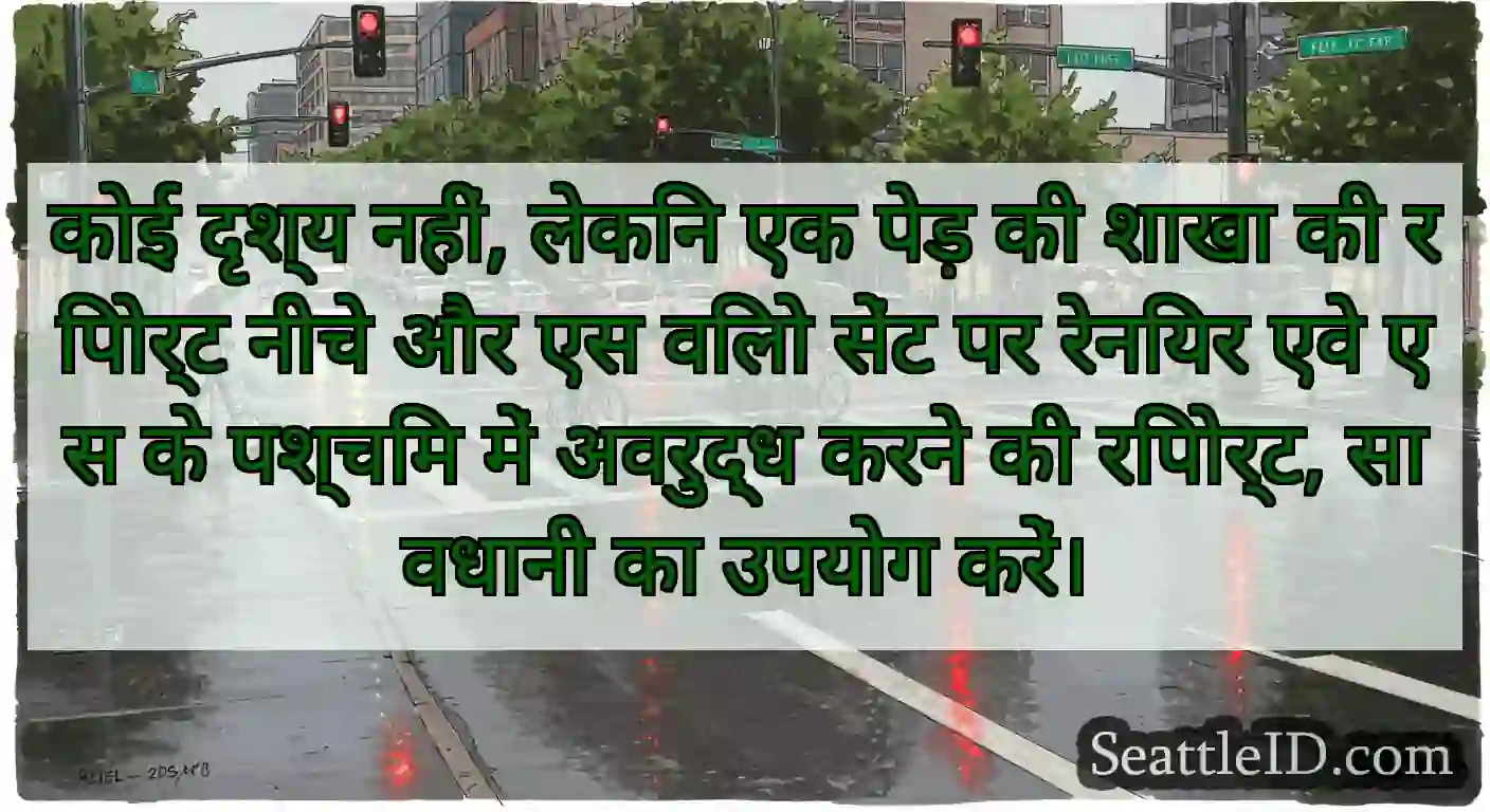 कोई दृश्य नहीं, लेकिन एक पेड़ की शाखा की रिपोर्ट