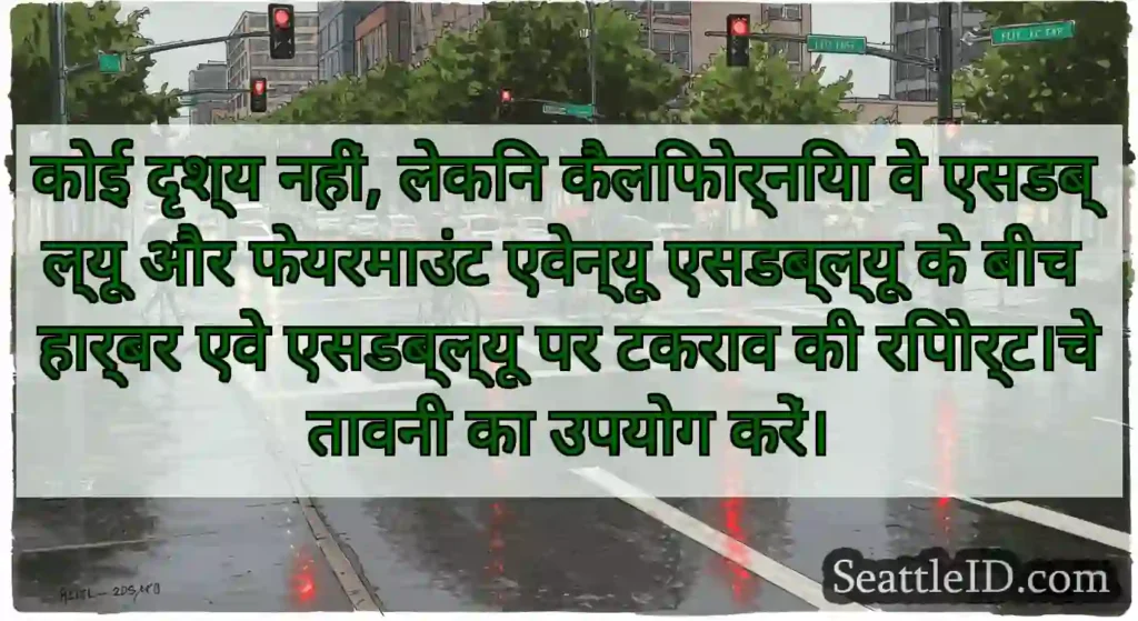 कोई दृश्य नहीं, लेकिन कैलिफोर्निया वे एसडब्ल्यू