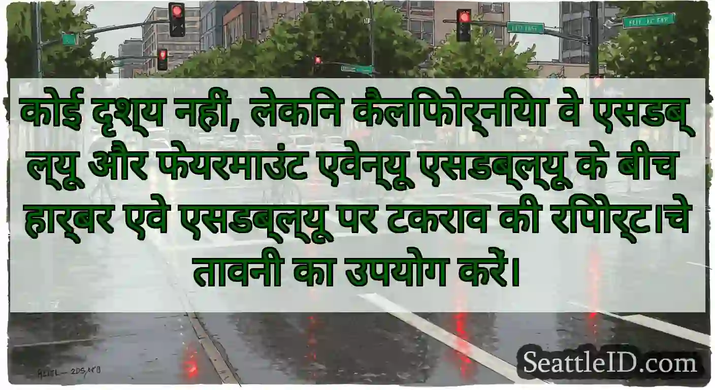 कोई दृश्य नहीं, लेकिन कैलिफोर्निया वे एसडब्ल्यू