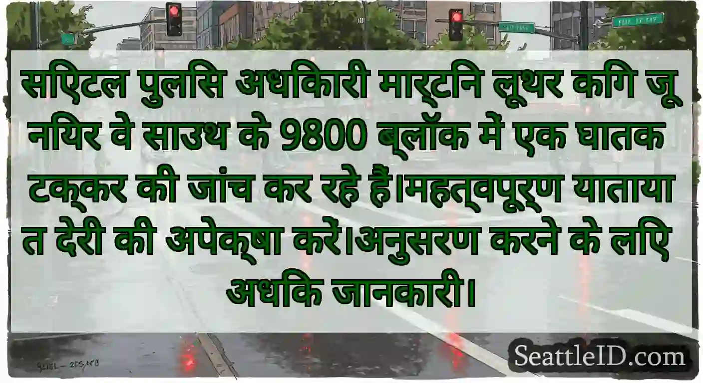 सिएटल पुलिस अधिकारी मार्टिन लूथर किंग जूनियर वे