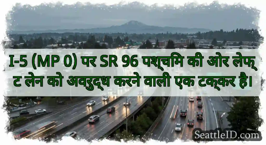 I-5 (MP 0) पर SR 96 पश्चिम की ओर लेफ्ट लेन को
