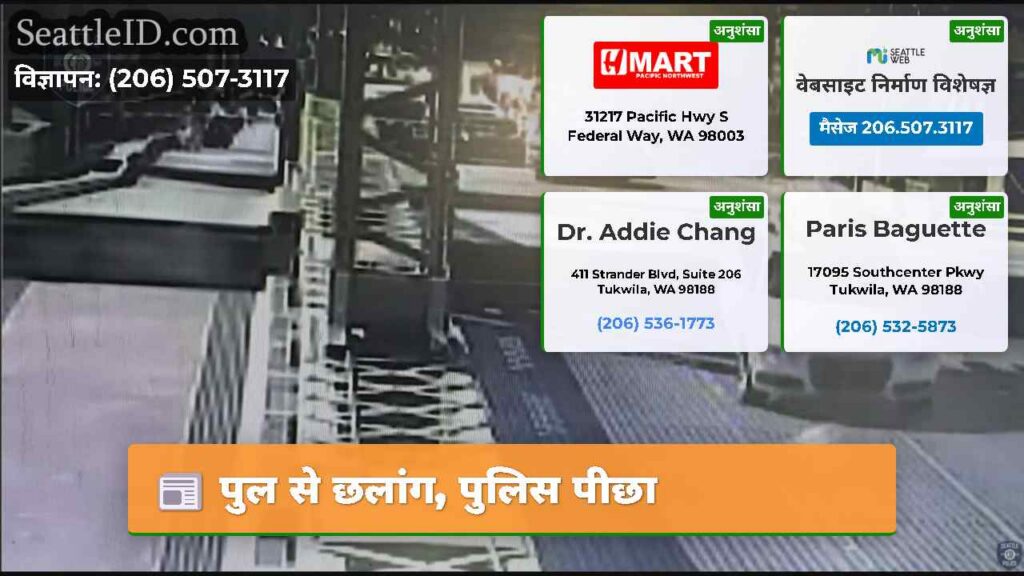 पुल से छलांग, पुलिस पीछा