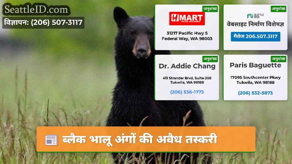 ब्लैक भालू अंगों की अवैध तस्करी