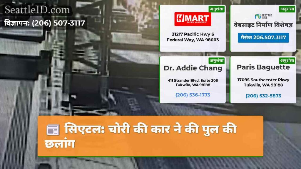 सिएटल: चोरी की कार ने की पुल की छलांग