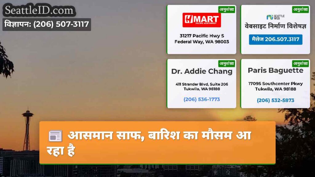 आसमान साफ, बारिश का मौसम आ रहा है