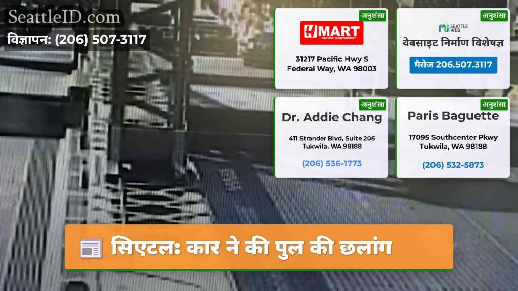 सिएटल: कार ने की पुल की छलांग